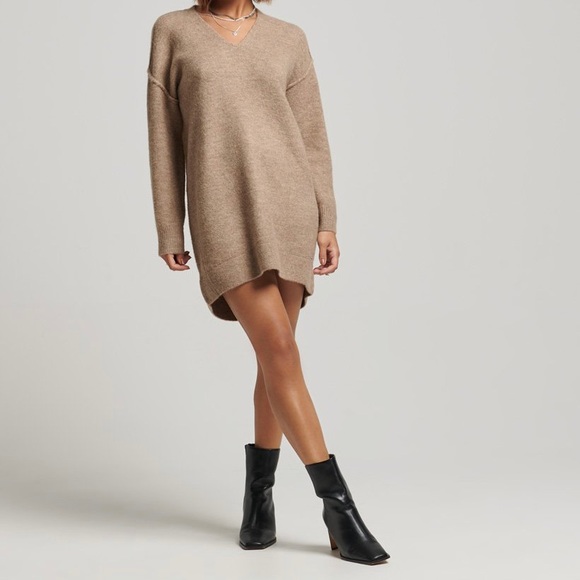 Superdry Dresses & Skirts - Superdry oversized sweater dress, beige, 4